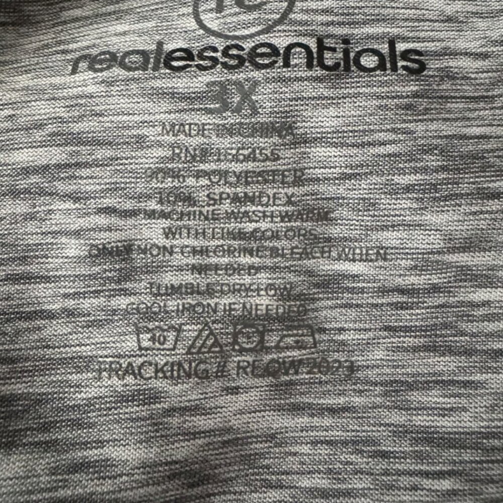 Real Essentials Grey Cropped Hoodie Sweatshirt | Women's Plus 3X Stretch